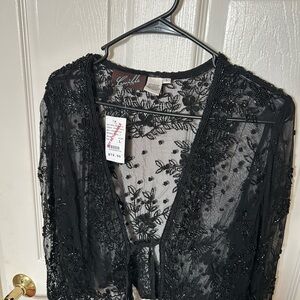 Camille La Vie Black Lace Cardigan